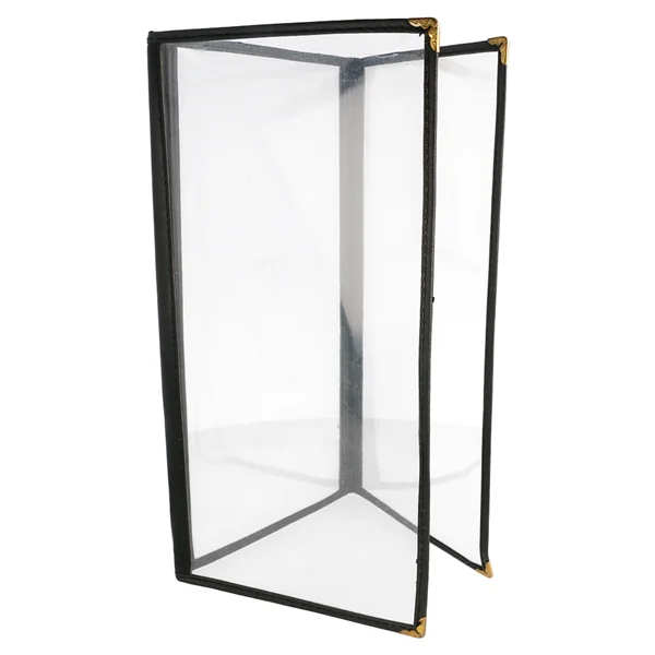 MENU "AMÉRICAIN" 3 CORPS 10,5x29,7 CM NOIR PVC (1 UNITÉ) - Garcia de Pou