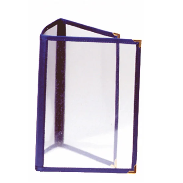 MENU "AMÉRICAIN" DIN-A4 3 CORPS BLEU PVC (1 UNITÉ) - Garcia de Pou