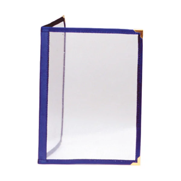MENU "AMÉRICAIN" DIN-A5 2 CORPS BLEU PVC (1 UNITÉ) - Garcia de Pou