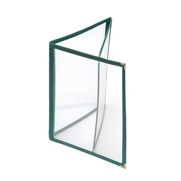 MENU "AMÉRICAIN" DIN-A5 3 CORPS VERT PVC (1 UNITÉ) - Garcia de Pou