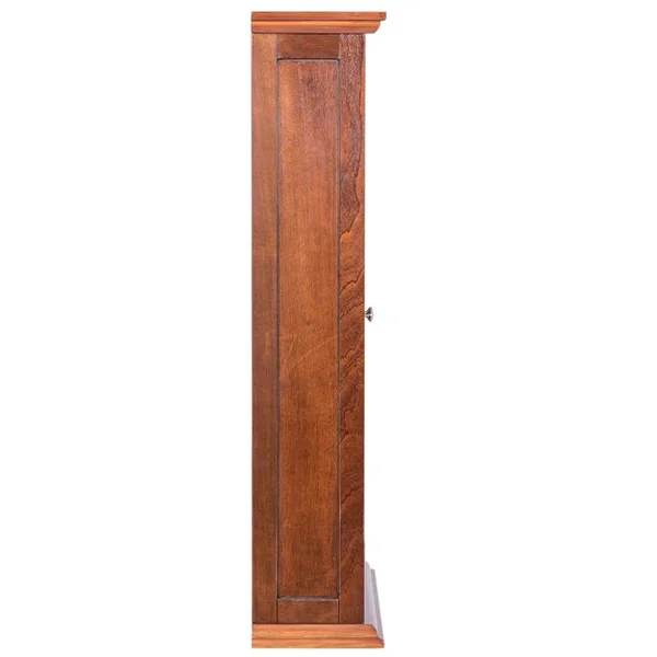 Meuble de Rangement Armoire Multimédia en Bois Rustique avec 2 Portes en Verre et Étagères Réglables pour 100 CD DVD