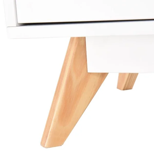 Meuble pour TV Jusqu’à 60" Console TV Moderne Centre de Divertissement Rangement 2 Étagères 2 Armoires Trous de Gestion