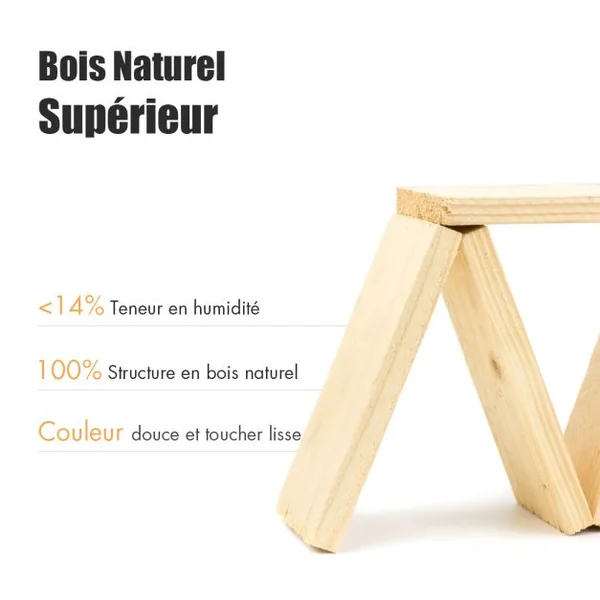 Meuble à Chaussures en Bois d'Acacia Étagère Banc à Chaussures 3 Niveaux Conception à Lattes 70x28x45 cm