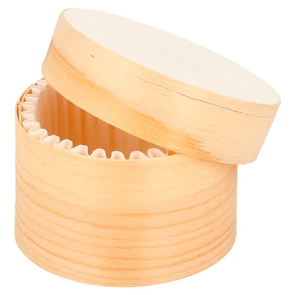 MINI BOÎTES CYLINDRIQUES + CARTON ET CAPSULE Ø 5x3,5 CM NATUREL BOIS (200 UNITÉ) - Garcia de Pou