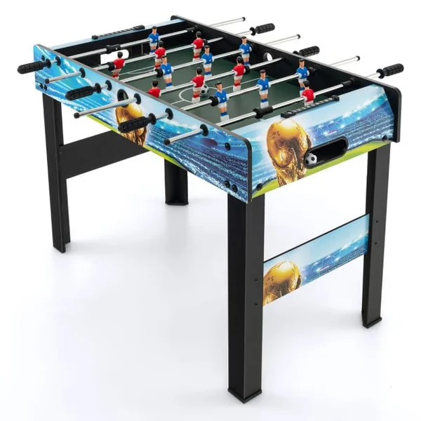 Mini Jeu de Baby-foot de 94 Cm Table de Baby-foot avec Gardien de Score Pieds Amovibles Jeu de Football d'Arcade pour Adultes et Enfants