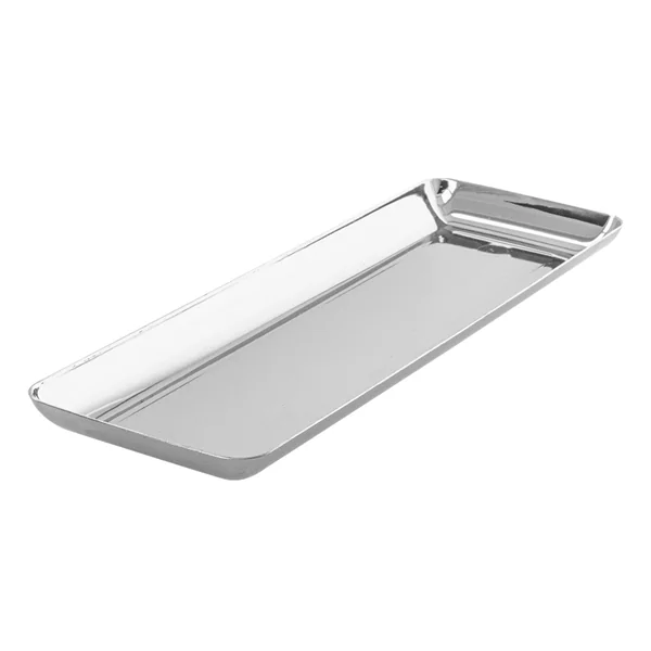 MINI PLATEAUX TAPAS 19x6,5x1,2 CM ARGENTE PS (500 UNITÉ) - Garcia de Pou