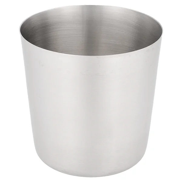 MINI RÉCIPIENTS À FRITES CLASSIQUES, LISSES Ø 8,5x8,5 CM ARGENTE INOX (12 UNITÉ) - Garcia de Pou