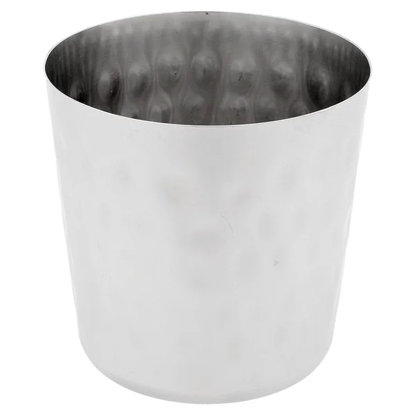 MINI RÉCIPIENTS À FRITES CLASSIQUES, MARTELÉ "ARTINOX" Ø 8,5x8,5 CM ARGENTE INOX (12 UNITÉ) - Garcia de Pou
