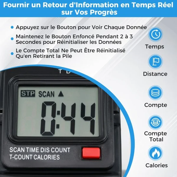 Mini Vélo d'Exercice sous Bureau avec Résistance Réglable et Affichage LCD Pédalier Portable pour Entraînement Des Bras Blanc