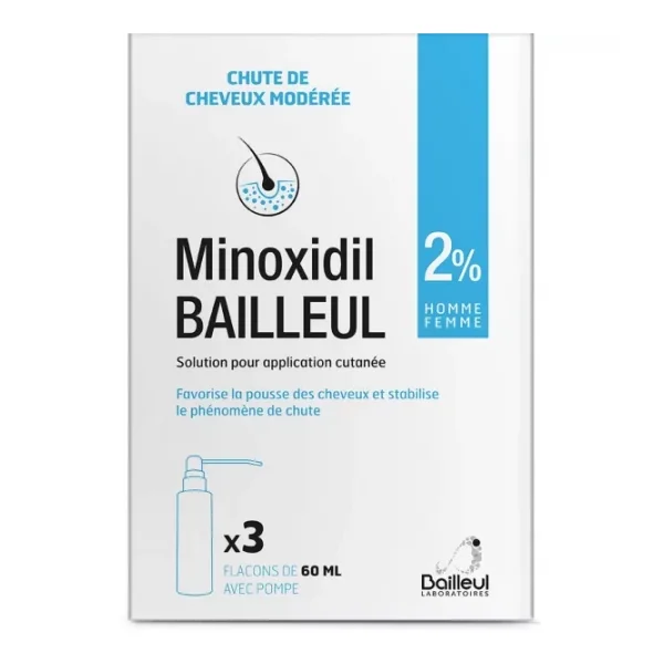 Minoxidil Bailleul 2% 3 x 60 ml