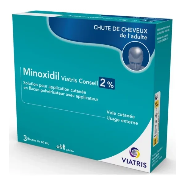 Minoxidil Mylan Viatris 2 % 3 x 60 ml