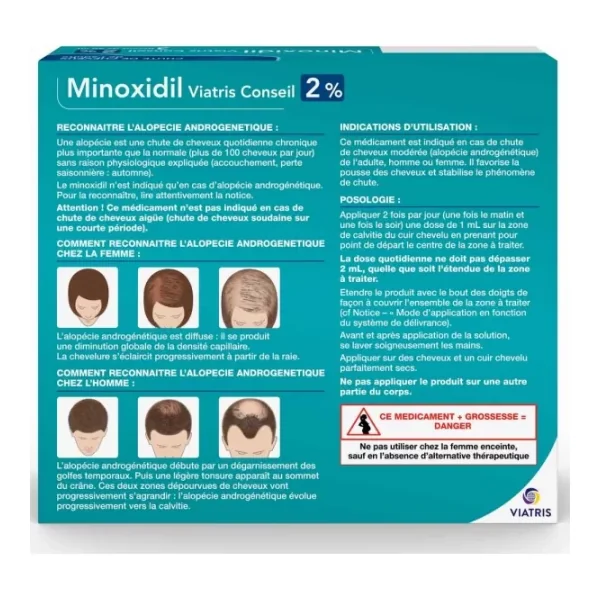 Minoxidil Mylan Viatris 2 % 3 x 60 ml