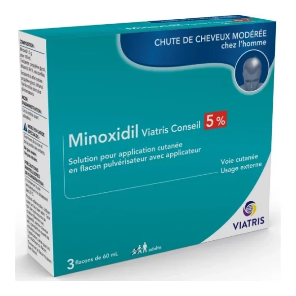 Minoxidil Mylan Viatris 5% 3 x 60 ml