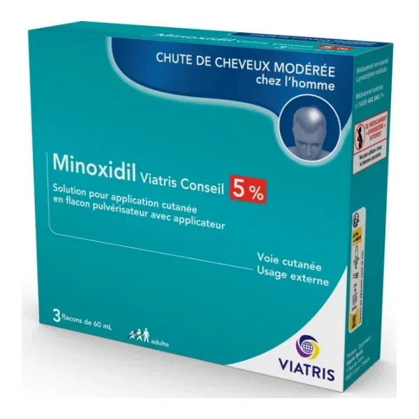 Minoxidil Mylan Viatris 5% 3 x 60 ml