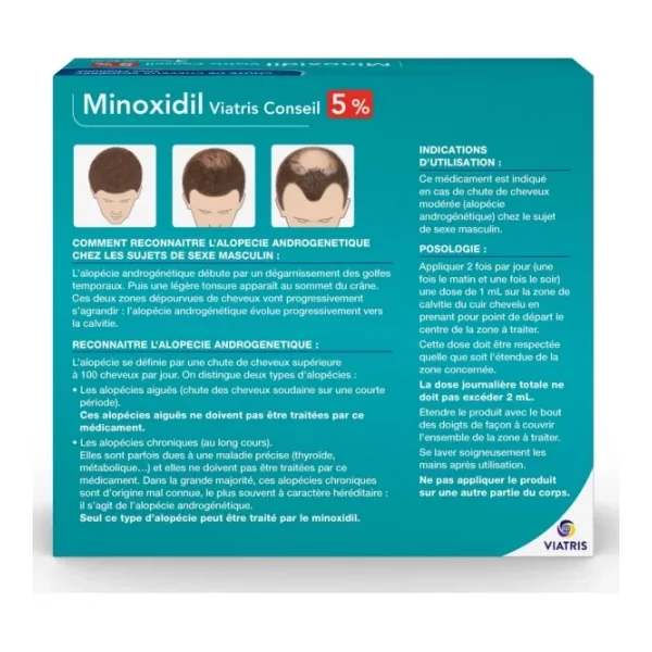 Minoxidil Mylan Viatris 5% 3 x 60 ml