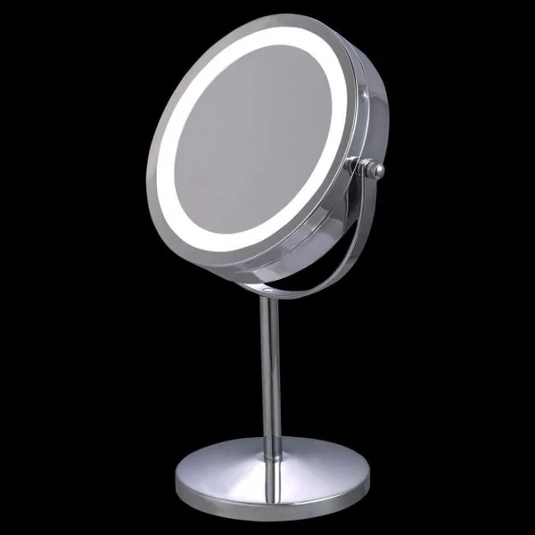 Miroir Maquillage Cosmétique Grossissement X5 avec Lumières LED Rotation à 360 degrés pour Maquillage Rasage Epilation Maison ou Voyage