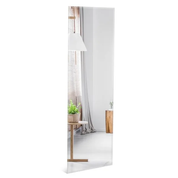 Miroir Mural Psyché Rectangulaire sans Cadre 110 x 38 cm Pleine Longueur Bord Biseauté Suspendu Vertical ou Horizontal
