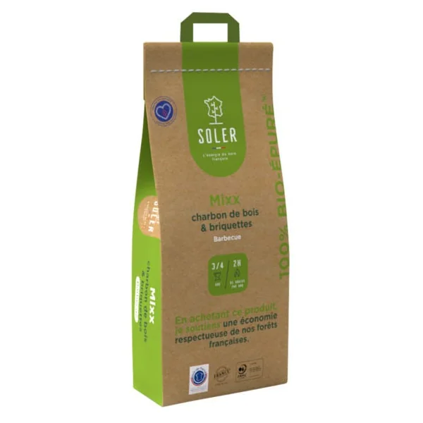 Mixx charbons de bois et briquettes 4kg