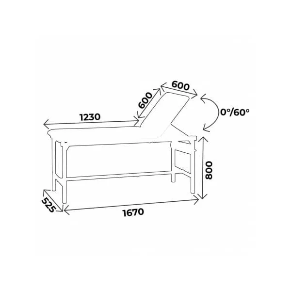 Mobilier médical - Table d'examen + Marchepied Ecomax