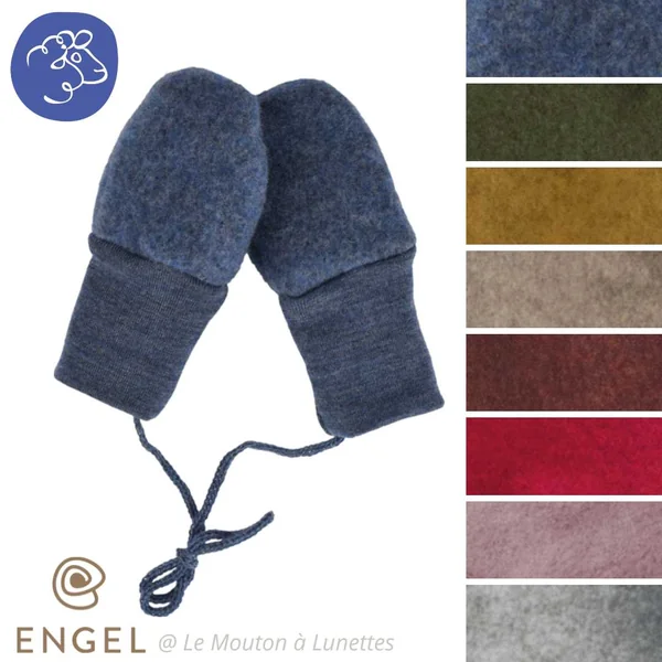 Moufles bébé en laine polaire bio - Engel Natur
