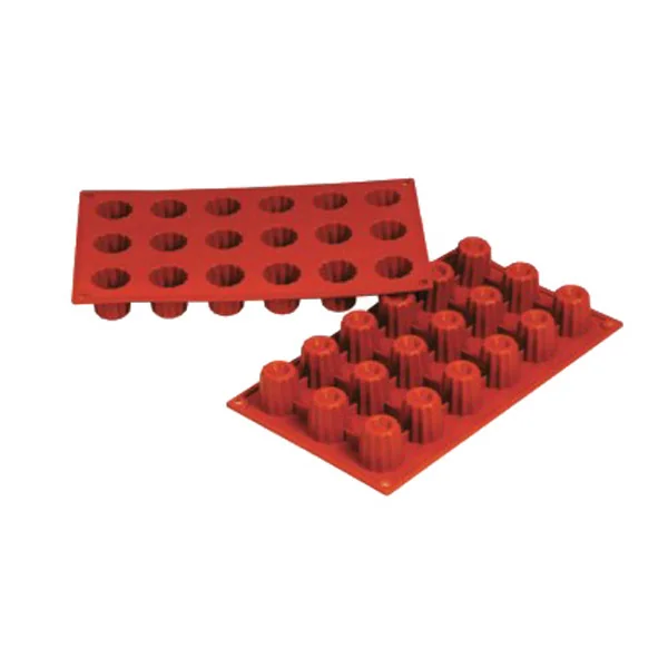 MOULE BORDELAIS Ø 3,5x3,5 CM 17,5x30 CM ROUGE SILICONE (1 UNITÉ) - Garcia de Pou