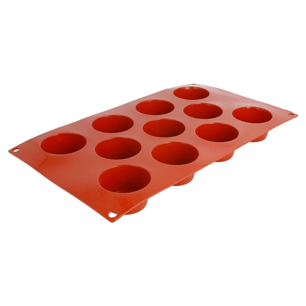 MOULE MUFFIN Ø5,1x2,8 CM 17,5x30 CM ROUGE SILICONE (1 UNITÉ) - Garcia de Pou