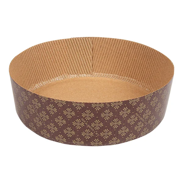 MOULES CUISSON PANETTONE BAS 140 G/M2 Ø 18,5x6 CM MARRON CELLULOSE (390 UNITÉ) - Garcia de Pou