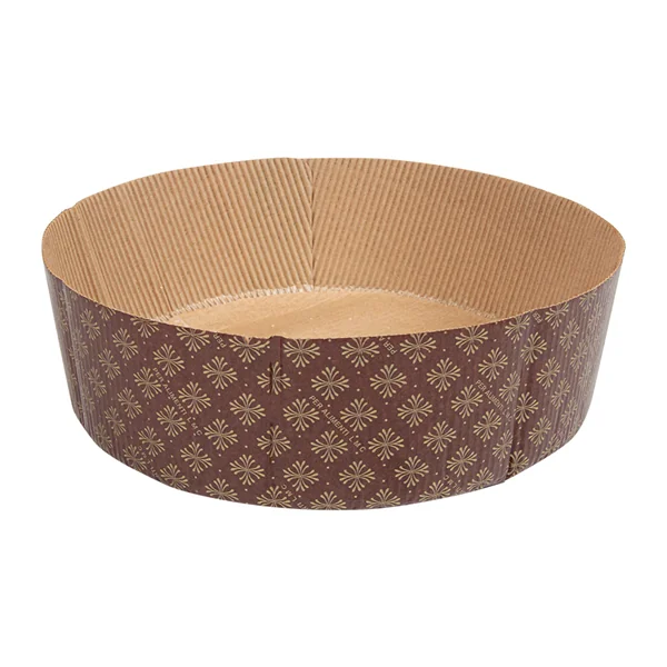 MOULES CUISSON PANETTONE BAS 140 G/M2 Ø 22x7 CM MARRON CELLULOSE (360 UNITÉ) - Garcia de Pou