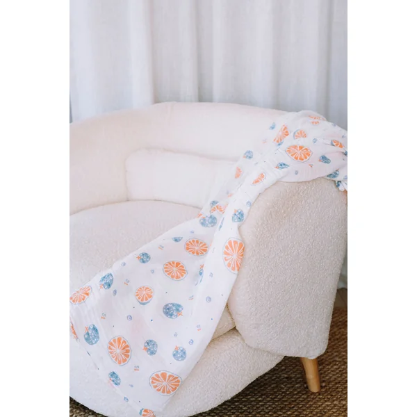 Mousseline - orange bleue
