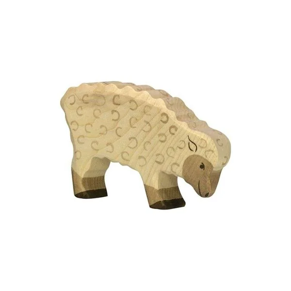 Mouton en bois qui mange - Holztiger