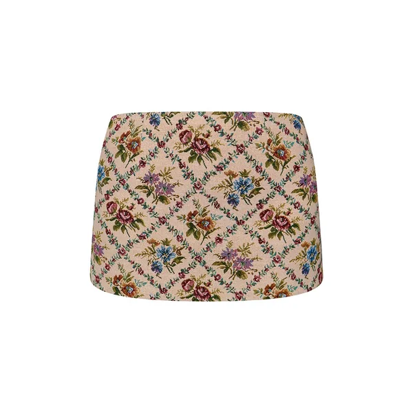 Multicolore Mini-jupe Brodée Florale