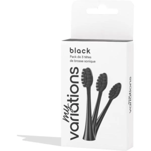 MY VARIATIONS 3 têtes de brosses souples noires