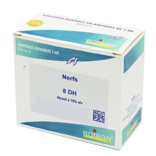 Nerfs 30 ampoules buvables 8DH - Boiron