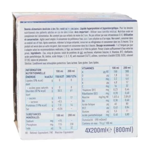Nestlé Clinutren - Ultra fruity - saveur Fruits rouges - 4 x 200 ml