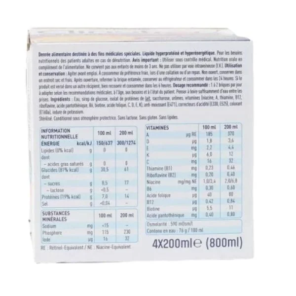 Nestlé Clinutren - Ultra fruity - saveur Orange - 4 x 200 ml