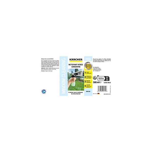 Nettoyant vitre concentré effet déperlant Karcher 500 ml