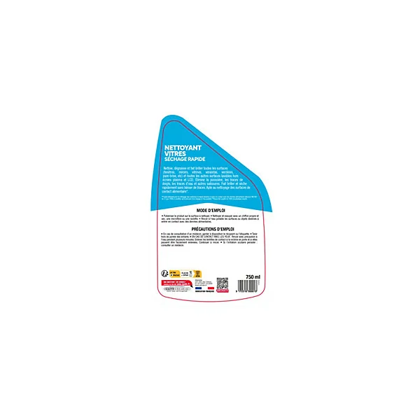 Nettoyant vitres pulvérisateur - séchage rapide 750ml Spado