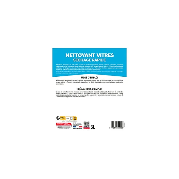 Nettoyant vitres - séchage rapide 5L Sapdo