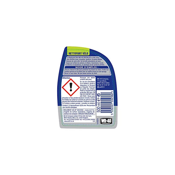 Nettoyant vélo WD40 500 ml action rapide