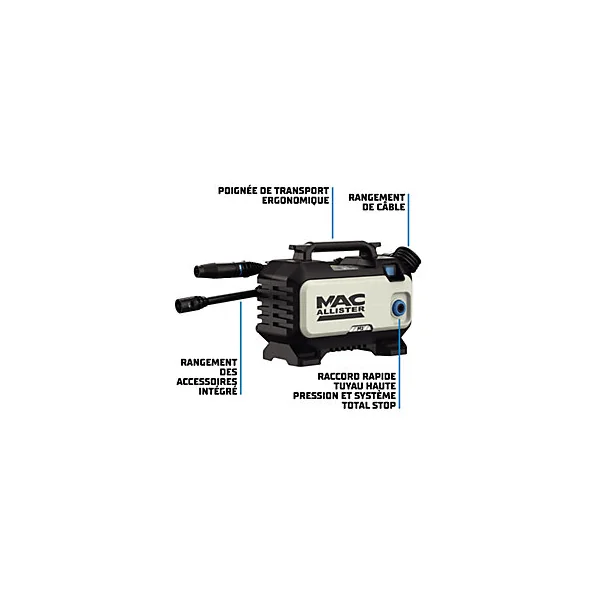 Nettoyeur haute pression Mac Allister M1 1400W 110 bars
