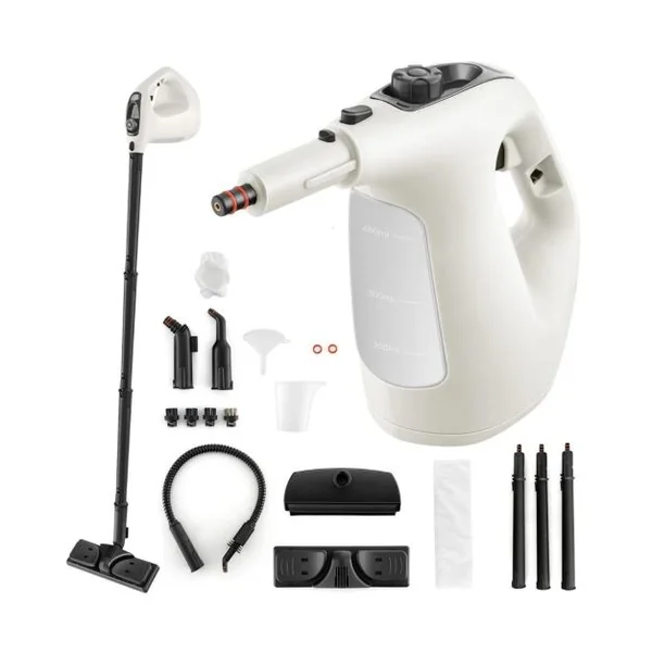 Nettoyeur Vapeur Portatif Nettoyeur Vapeur Sous Pression 1400W Vapeur Continue Illimitée Réservoir d’Eau 400 ml Bleu/Vert/Gris/Jaune