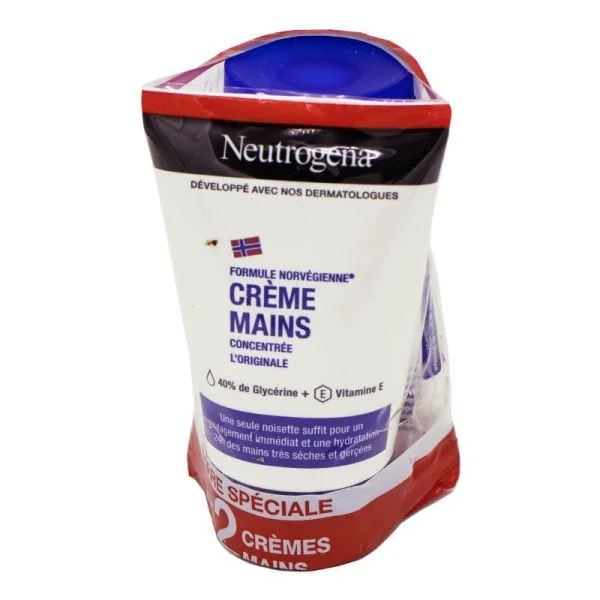 NEUTROGENA Crème Mains Concentrée l' Originale Lot de 2x 50ml - Formule Norvégienne Mains très Sèches