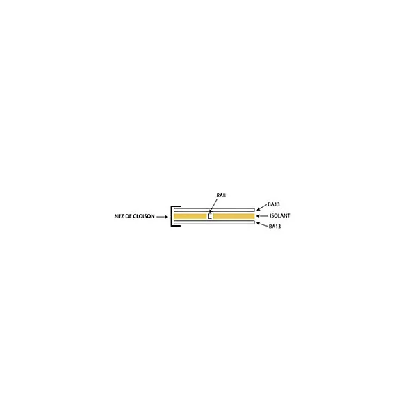 Nez de cloison aluminium blanc 10 x 78 mm L.2,6 m