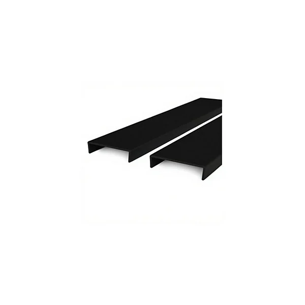 Nez de cloison aluminium noir 10 x 74 mm L.2,6 m