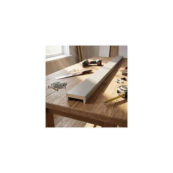 Nez de cloison MDF blanc 19 x 68 mm L.2,58 m