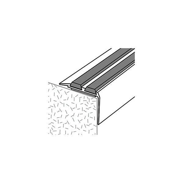 Nez de marche en aluminium décor métal GoodHome 40 x 20 1800 mm.