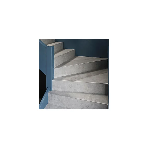 Nez de marche extérieur Diall droit aluminium brut argent lisse 35mmx250cm