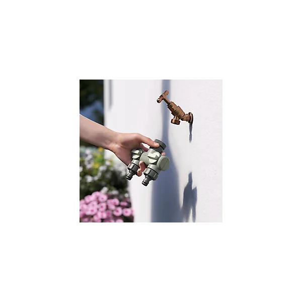 Nez de robinet 2 voies GoodHome en plastique