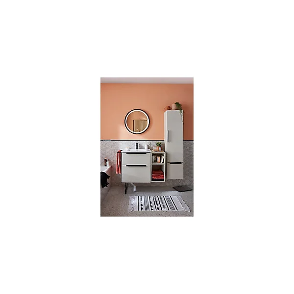 Niche complément sous vasque 2 cases Urban blanc cassé 30 cm