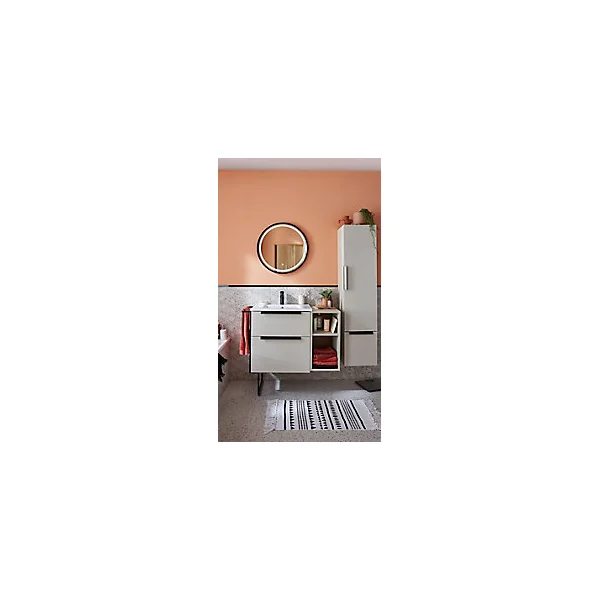 Niche complément sous vasque 2 cases Urban blanc cassé 30 cm